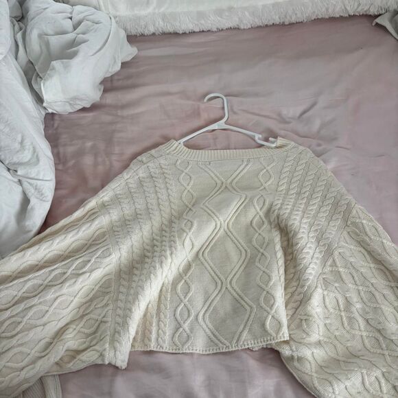 PALMETTO MOON Women's Cream Sweater Cozy Knitted Drop Sleeve Large - Picture 1 of 6